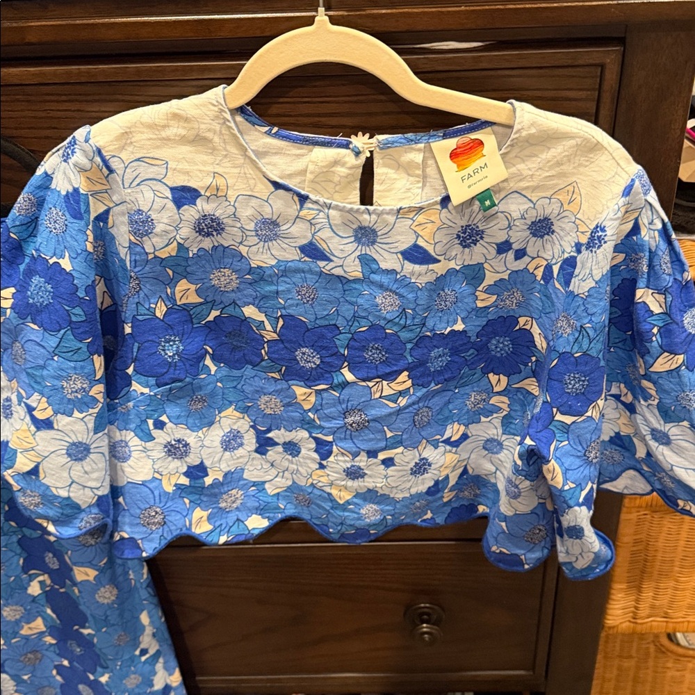 Farm Rio Blue & White Floral Two-Piece Set - Picture 2 of 7